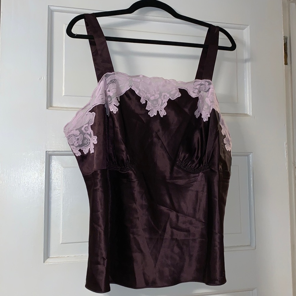 Size 18 / 2X Lane Bryant silky lace trim  tank top